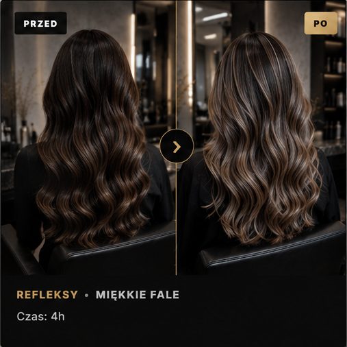 Metamorfoza włosów: refleksy miękkie fale